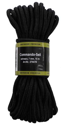 MFH Nylonseil 15 Meter 9mm schwarz