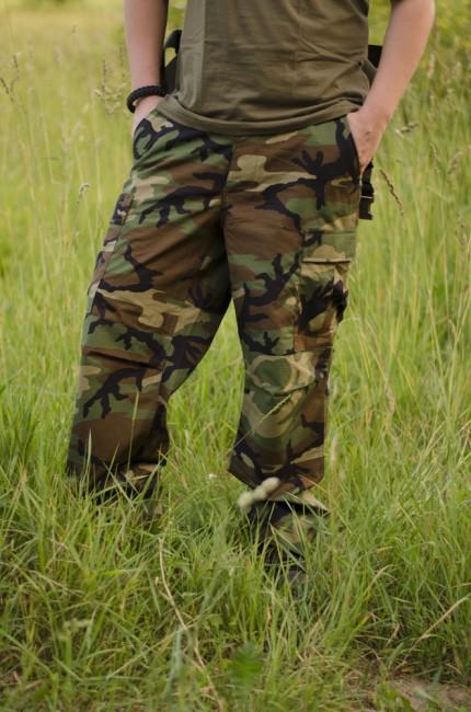 MFH BDU Rip-Stop Men's Pants, Woodland