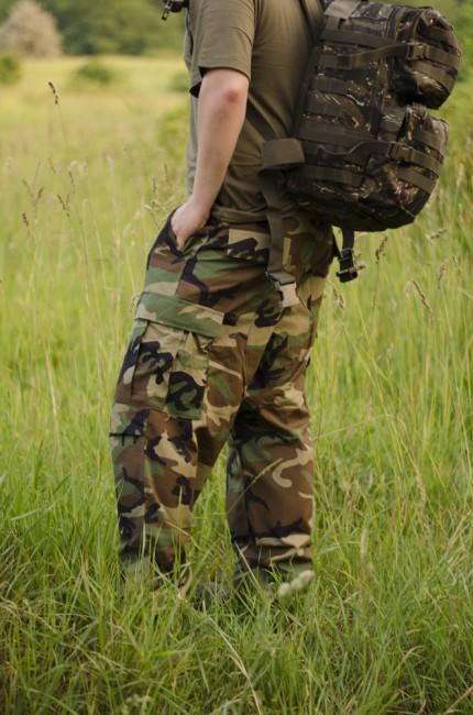 MFH BDU Rip-Stop Men's Pants, Woodland