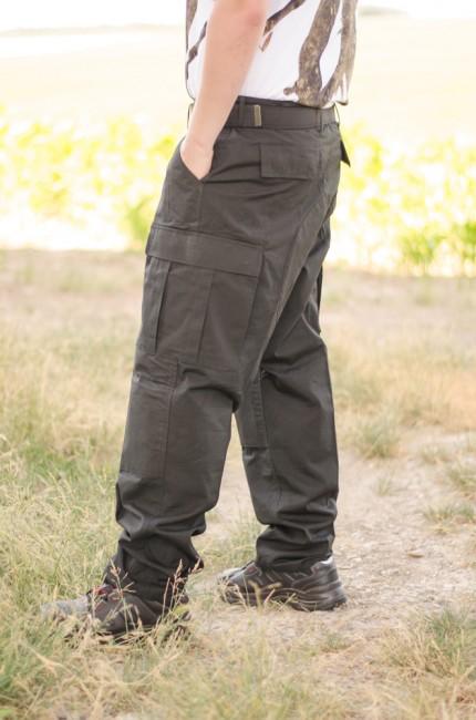 MFH BDU Rip-Stop Men's Pants, Black