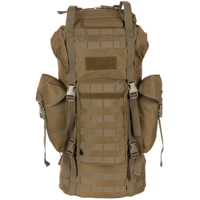 MFH MOLLE 65L Rucksack, Aluminiumstange, coyote