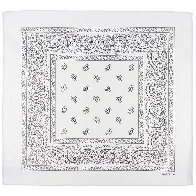 MFH Schal ca. 55 x 55 cm, weiß-schwarz, Baumwolle