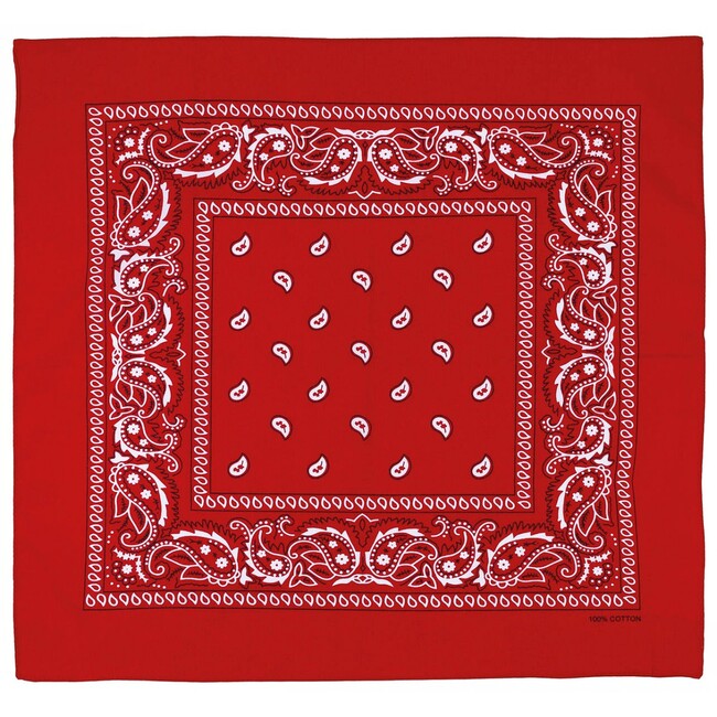 MFH Schal ca. 55 x 55 cm Baumwolle rot und weiß