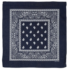 MFH Schal dunkelblau-weiß ca. 55 x 55 cm Baumwolle