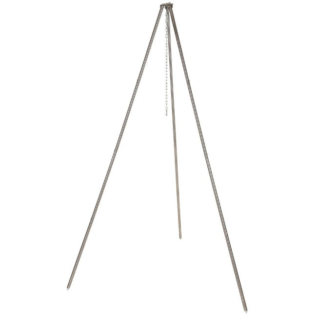 MFH 1,9 m Dreibein Edelstahl mit Kette und Haken