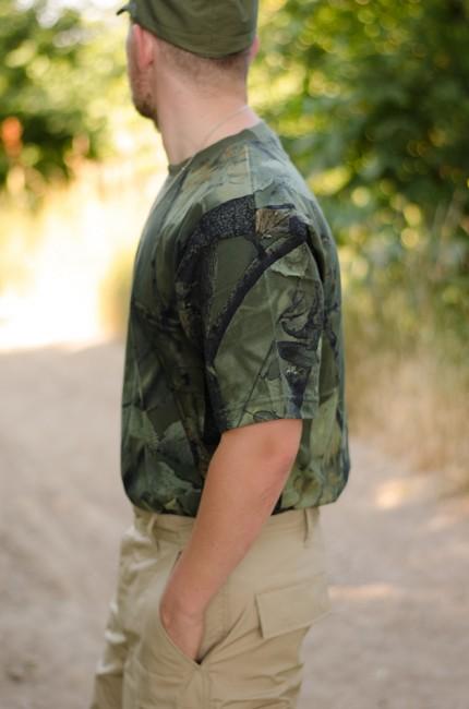 MFH Real-Tree-Muster Hunter-Grün T-shirt, 170 g/m²