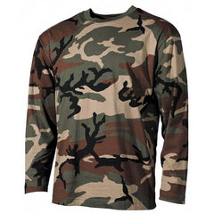 MFH Tarn-Shirt langärmliges woodland 160g/m2