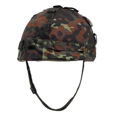 MFH US Helm mit Stoffbezug, flecktarn