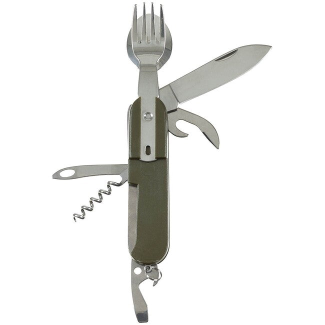 MFH taschenmesser mit Gabel und Löffel, grün