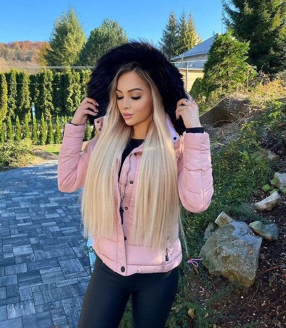 Navahoo Miamor Jacke damen Winterjacke mit Kapuze, Dunkelblau