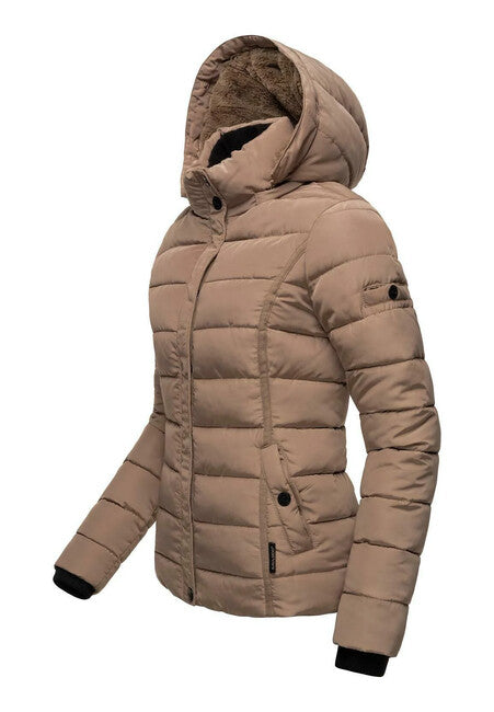Navahoo Miamor damen Winterjacke mit Kapuze, taupe grey