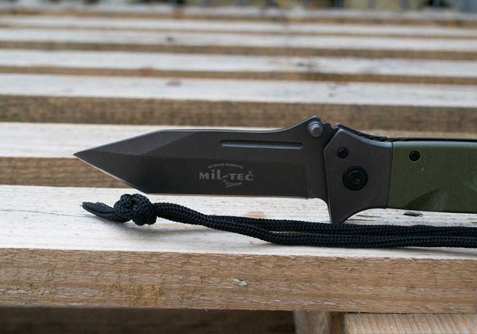 Mil-Tec DA35 Micarta aufklappmesser 22cm oliv