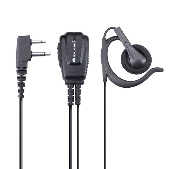 Midland MA24-L Pro headset mit ptt und 2-pin midland stecker