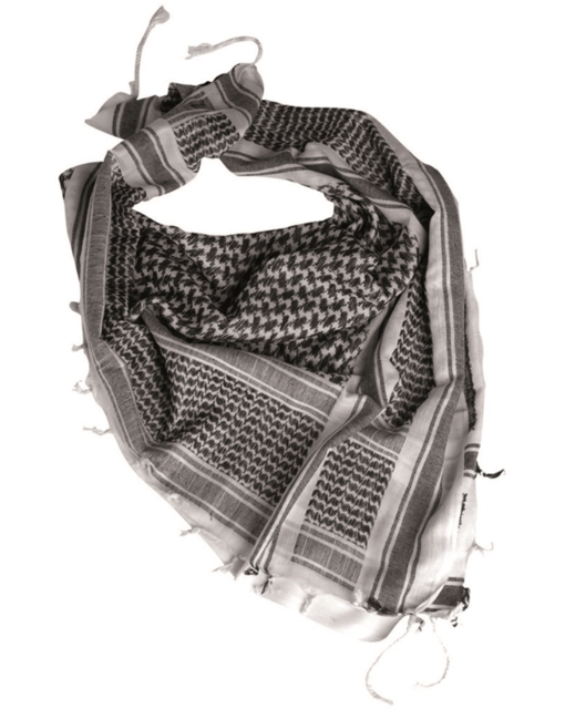 Mil-Tec Arafat-Halstuch 110 x 110cm weiß-schwarz