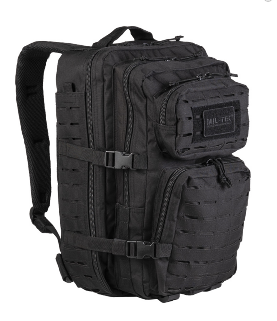 Mil-Tec US Assault Large Laser Cut rucksack, schwarz, 36 l