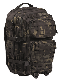 Mil-Tec Rucksack US Assault Large Laser Cut, multitarn black, 36L