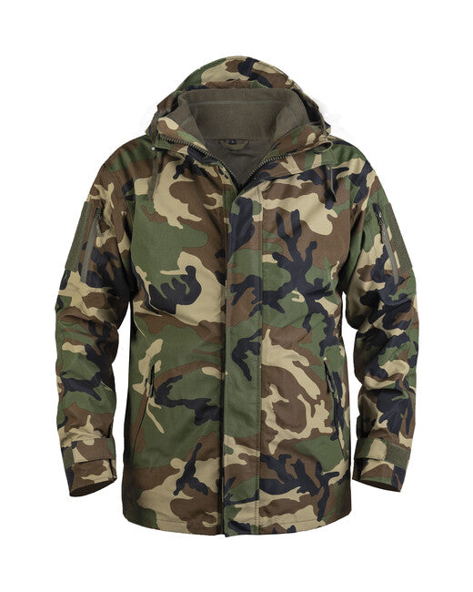 Mil-Tec jacke nässeschutz m.fleeceja.gen.ii woodland