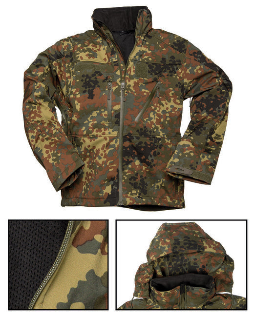 Mil-Tec SCU 14 softshell jacke flecktarn