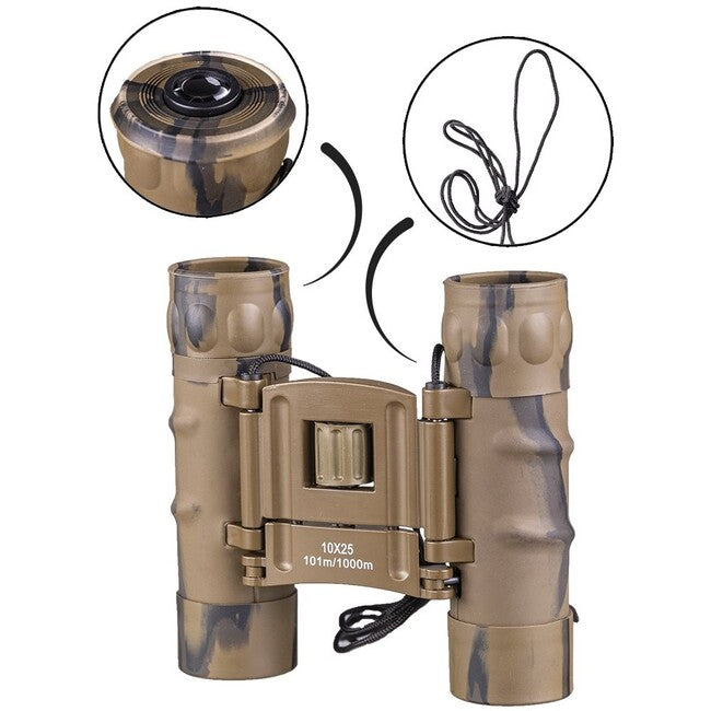 Mil-Tec GEN.II Fernglas Binokular 10x25, desert