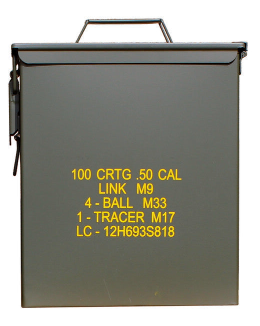 Mil-Tec M9 cal.50 us ammo box steel lg oliv