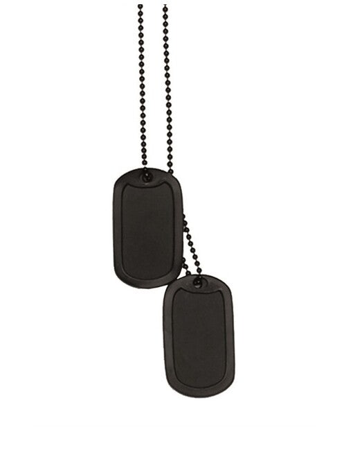 Mil-Tec Dog-Tags Hundemarken black mit Kette