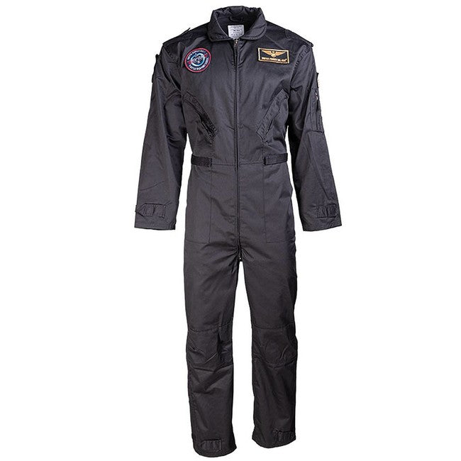Mil-Tec Flight overall Kinder- kombineza s nasivkami, schwarz