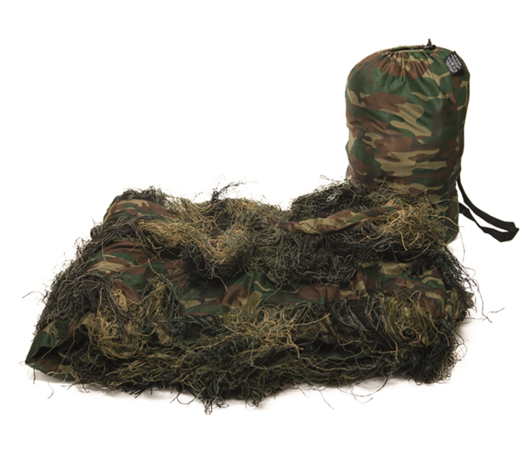 Mil-Tec Ghillie Tarnnetz, woodland 3x2 m
