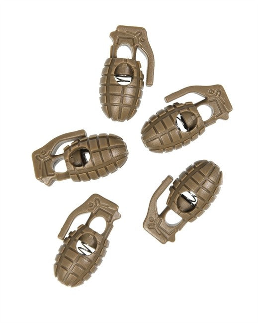 Mil-Tec Kordelstopper Handgranate, 10 Stück, coyote
