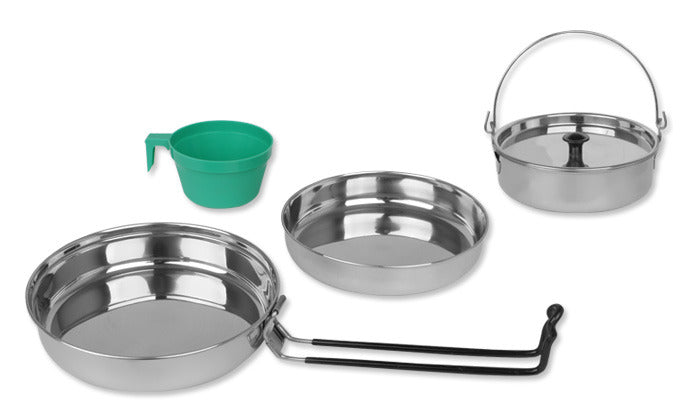 Mil-Tec Kochset für 1 Person, Edelstahl