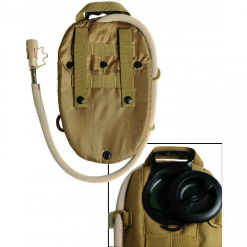 Mil-Tec Hydratation Pack Oval 1,5l, coyote