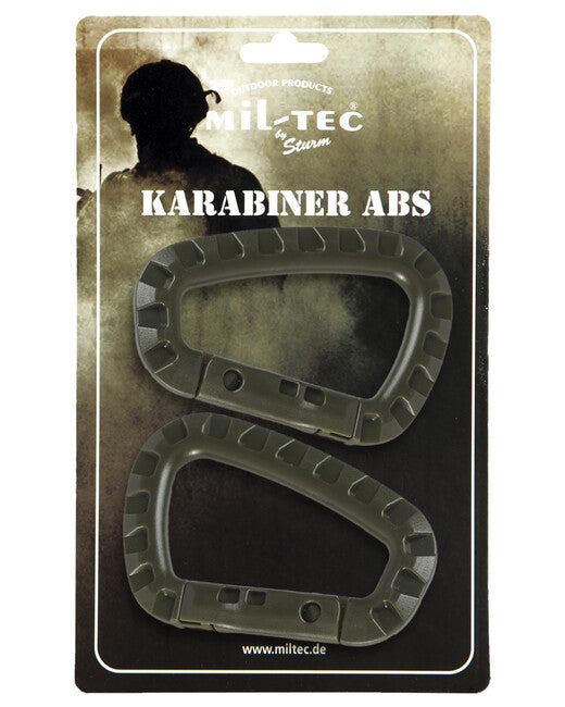 Mil-Tec karabiner abs (2 st./blister) oliv