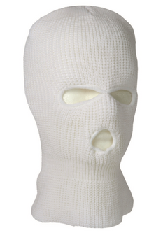 Mil-Tec Balaclava 3-Loch weiß