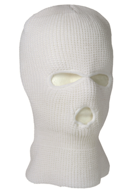 Mil-Tec Balaclava 3-Loch weiß