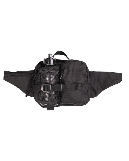 Mil-Tec FLASCH Bauchtasche mit Kunststoffflasche, schwarz