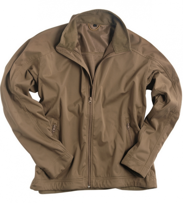 Mil-Tec lite SoftShell Jacke 3-vrstvova lahka coyote