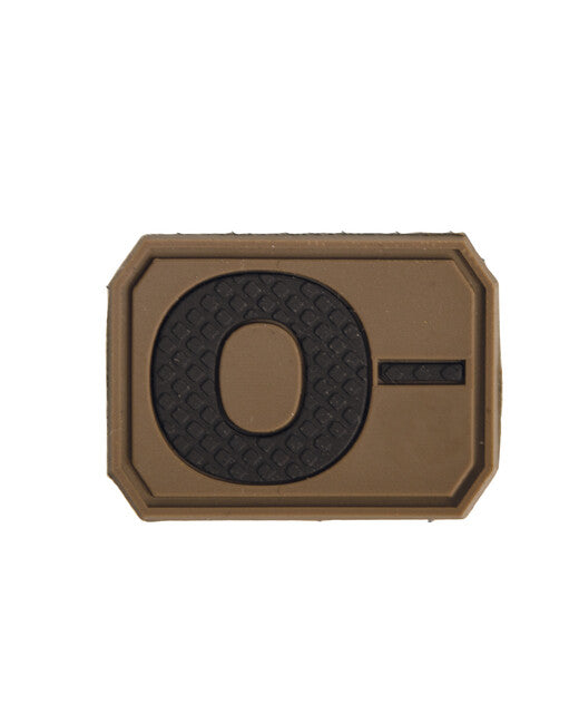 Mil-Tec Patch 3D auf Klett Blutgruppe 0, coyote