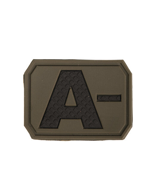 Mil-Tec Patch 3D auf Klett Blutgruppe A- grün