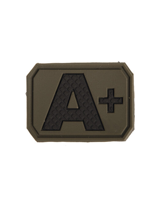Mil-Tec Patch 3D auf Klett Blutgruppe A- grün