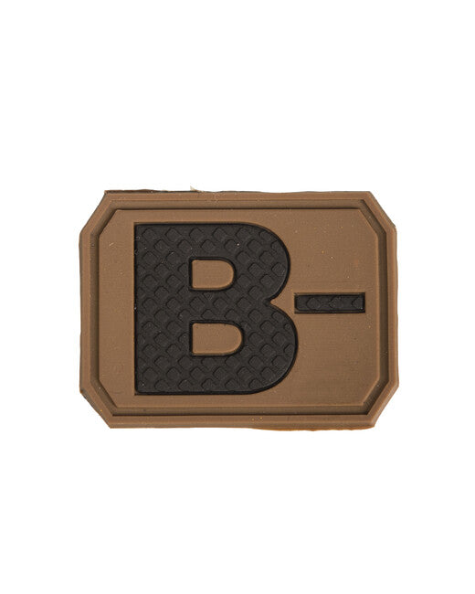 Mil-Tec Patch 3D auf Klett Blutgruppe B-, coyote