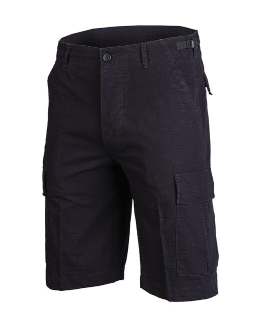Mil-Tec BDU Shorts Rip-Stop Pre-Washed, Black
