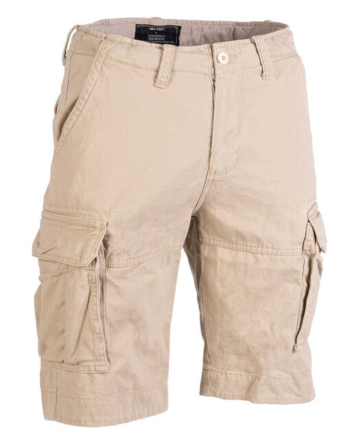 Mil-Tec Hose kurz VINTAGE bavlnene predprane khaki