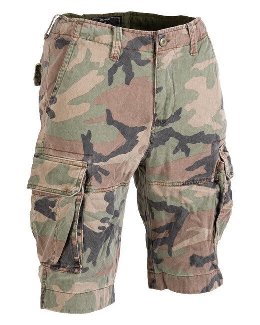Mil-Tec VINTAGE Hosen kurz Baumwolle vorgewaschen woodland