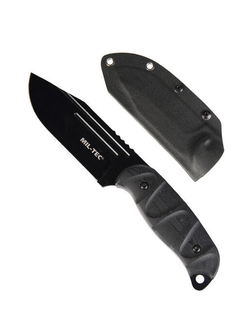Mil-Tec G10 Messer mit Kydexscheide, schwarz