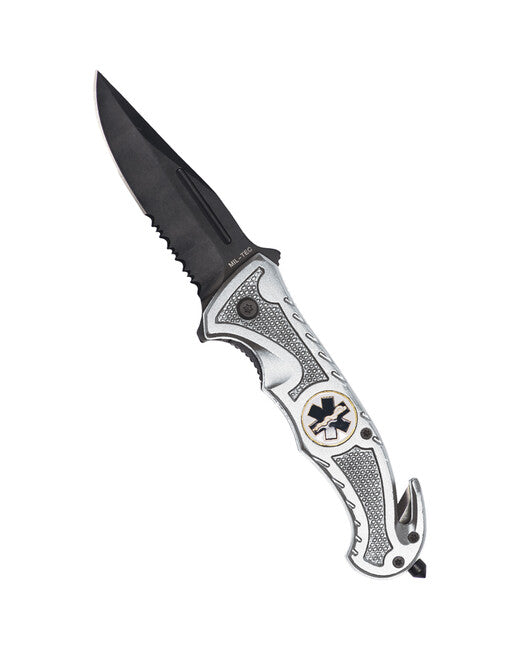 Mil-Tec automesser 'rescue' silber