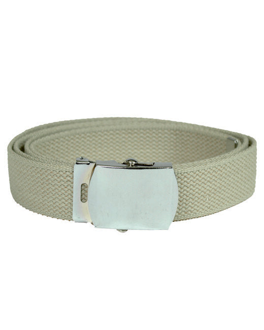 Mil-Tec Gürtel US Hosen mit silberner Schnalle khaki 130cm
