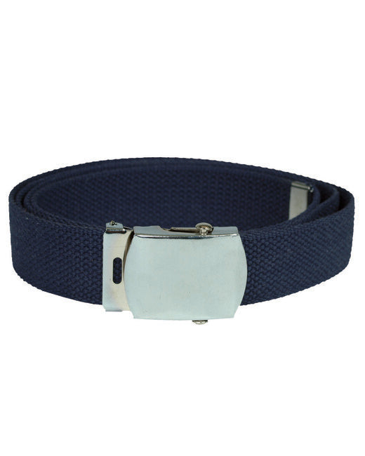 Mil-Tec Gürtel US Hosen mit silberner Schnalle blau 130cm