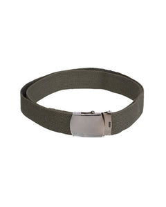 Mil-Tec Gürtel US Breite 38mm Hosen mit silberner Schnalle olivfarben