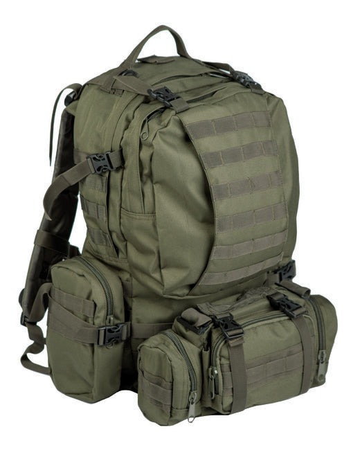 Mil-Tec DEFENSE MODULAR Rucksack mit Hüfttasche olivfarben