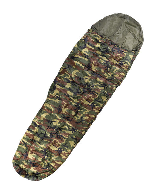 Mil-Tec Commando schlafsack m.packs.woodland