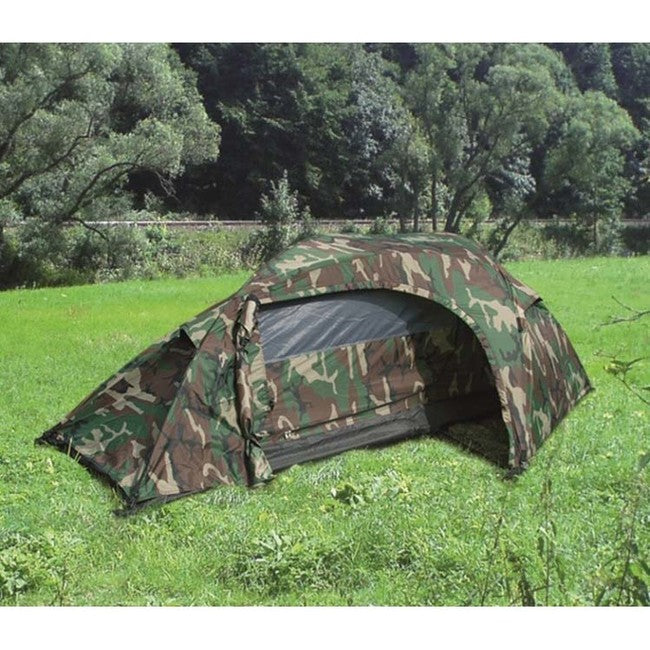 Mil-Tec Recom Einmannzelt woodland 240 x 135 x 85cm
